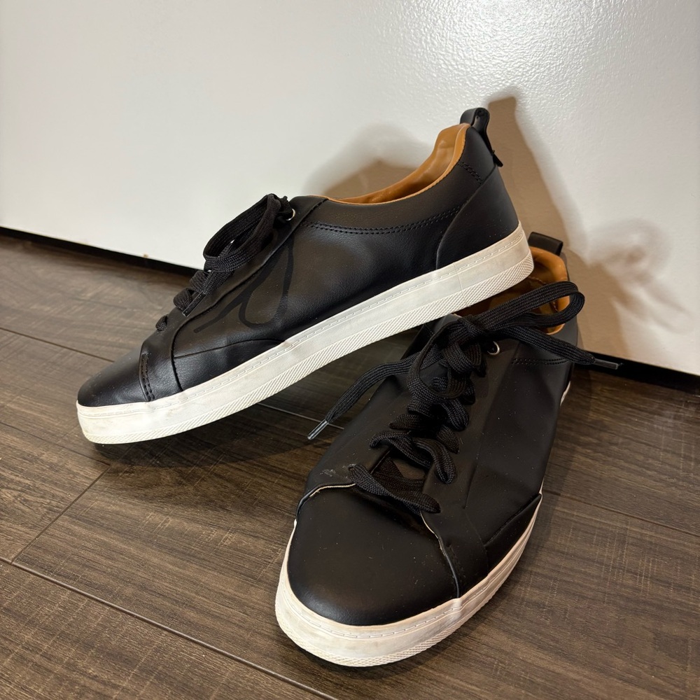 Men’s Zara Black Lace Up Shoes Size EU 42 Minimalist Casual Shoes Low-Top